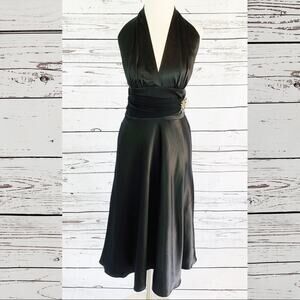 Forever Yours black dress halter neck
